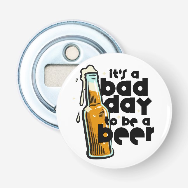 Abrebotellas Beer Golf Humor Bad Day to Be a Beer Quote (Anverso)