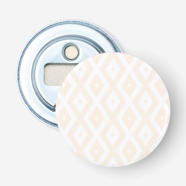 Abrebotellas Beige and white diamond pattern (Anverso)