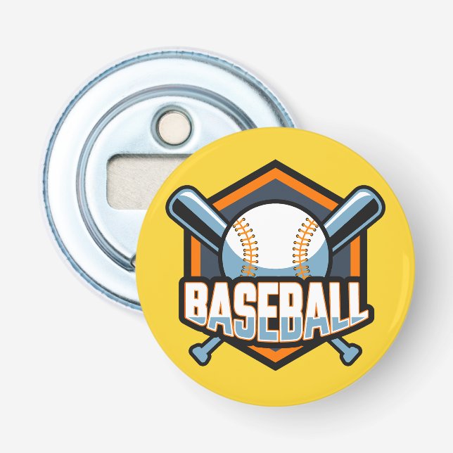 Abrebotellas Béisbol color personalizado (Anverso)