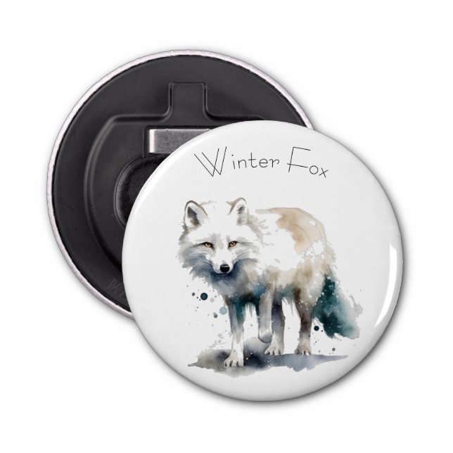 Abrebotellas Belleza ártica: personalizado de Winter Fox (Anverso)