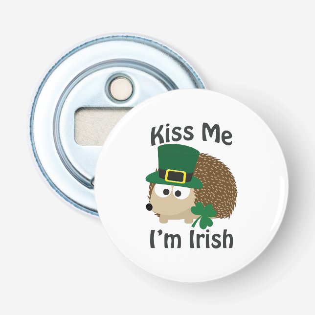 Abrebotellas Bésame, soy un hedgehog irlandés (Anverso)