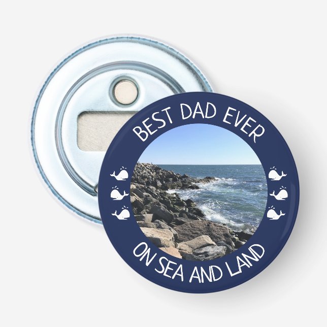 Abrebotellas Best Dad Ever Blue Ocean Photo (Anverso)