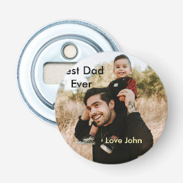 Abrebotellas Best dad ever father's dad gift photo name simple 