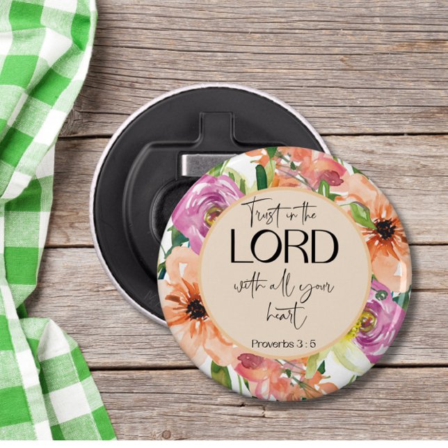 Abrebotellas Biblia Verse Proverbs Floral (Subido por el creador)