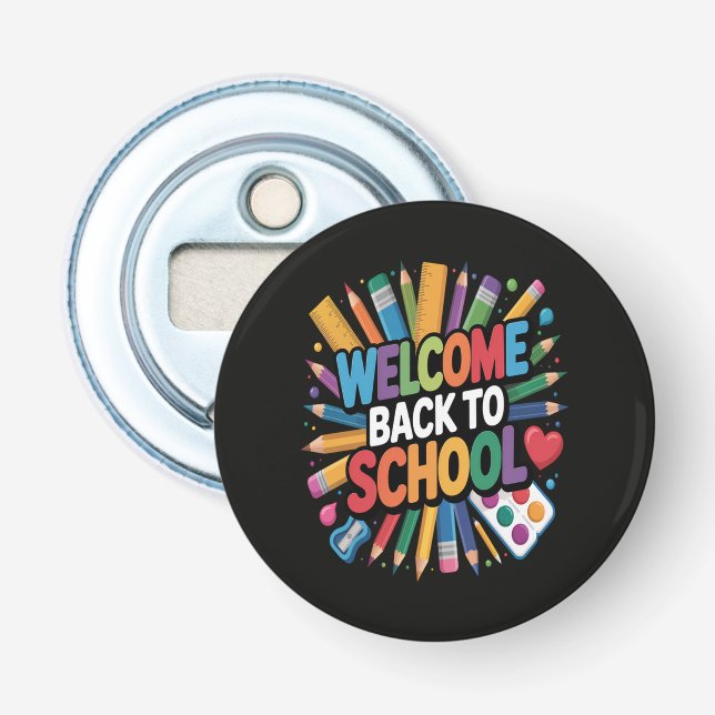Abrebotellas Bienvenido de vuelta al colegio (Anverso)