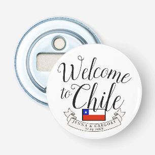 Abrebotellas Bienvenidos a Chile Personalizado de bodas de de