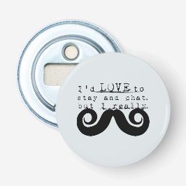 Abrebotellas Bigote Divertido Humor Azul Gris Negro Debo