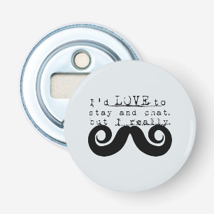 Abrebotellas Bigote Divertido Humor Azul Gris Negro Debo