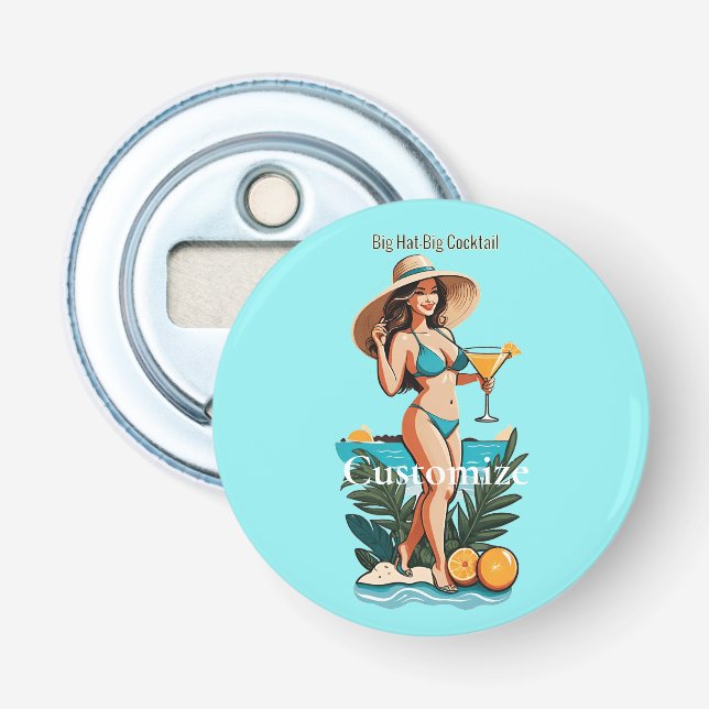 Abrebotellas Bikini Babe Gran Gorra - Gran Cocktail Thunder_Cov (Anverso)