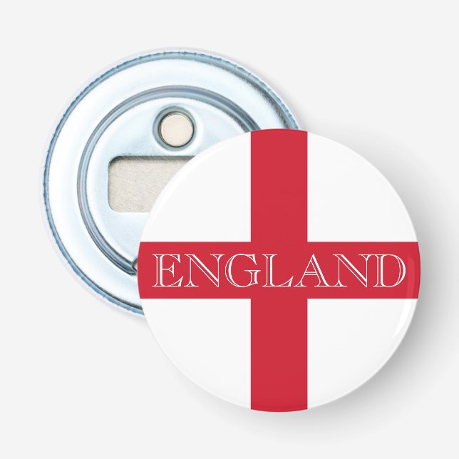 Abrebotellas Bocot de Inglaterra con bandera inglesa (Anverso)