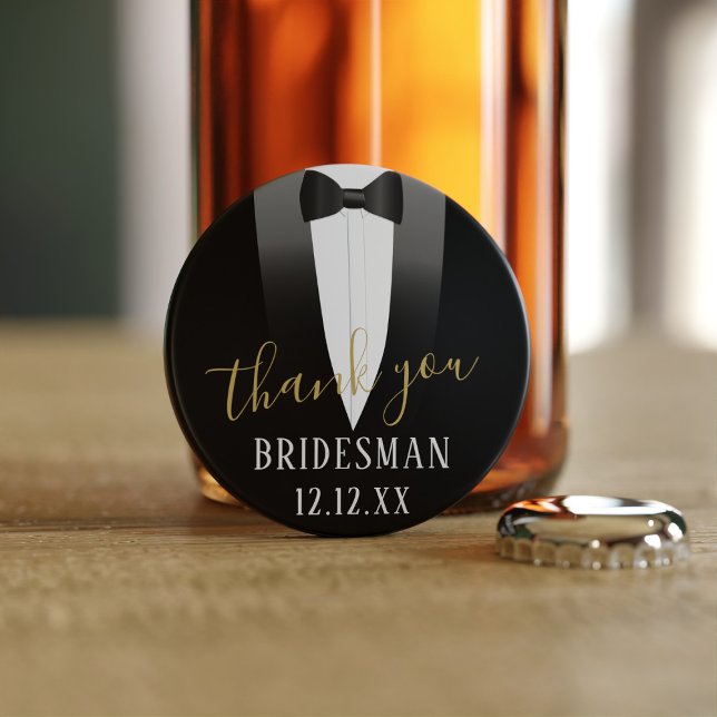 Abrebotellas Boda Bridesman Gracias Apertura De Botella De Tuxe (Subido por el creador)