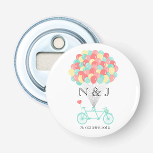 Abrebotellas Boda de bicicleta tándem Botella Abrir Favor