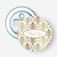 Boda de escritura blanca Damask Gold Elegant Graci