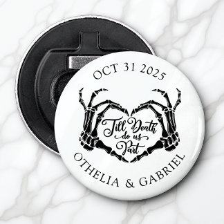 Abrebotellas Boda de Halloween en Octubre