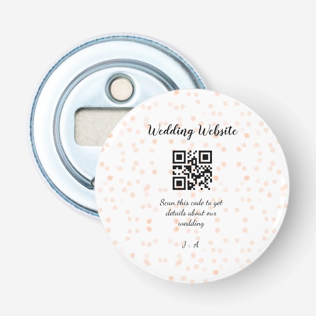 Abrebotellas Boda de sitio web escanear código QR para obtener  (Anverso)