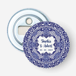 Abrebotellas Boda de Talavera Azul Mexicana