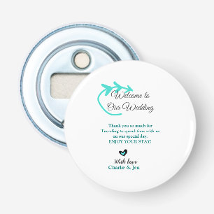 Abrebotellas Boda Destino celebración de viaje bienvenido