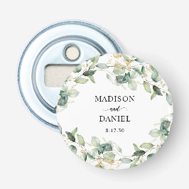 Abrebotellas Boda Eucalyptus Gold Watercolor