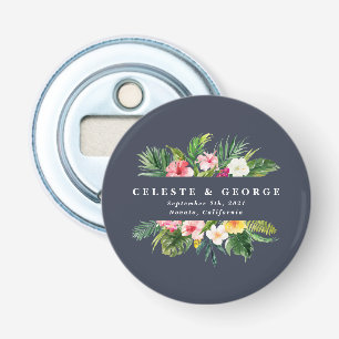 Abrebotellas boda floral tropical brillante