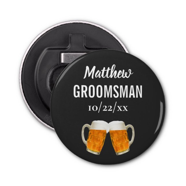 Abrebotellas Boda Groomsman Bachelor Party Favor Beer Cheers (Anverso)