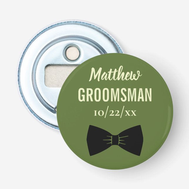 Abrebotellas Boda Groomsman Bachelor Party Favor Bow Tie (Anverso)