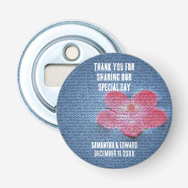 Abrebotellas Boda Invitado Gracias Flor Rosa Memento Floral