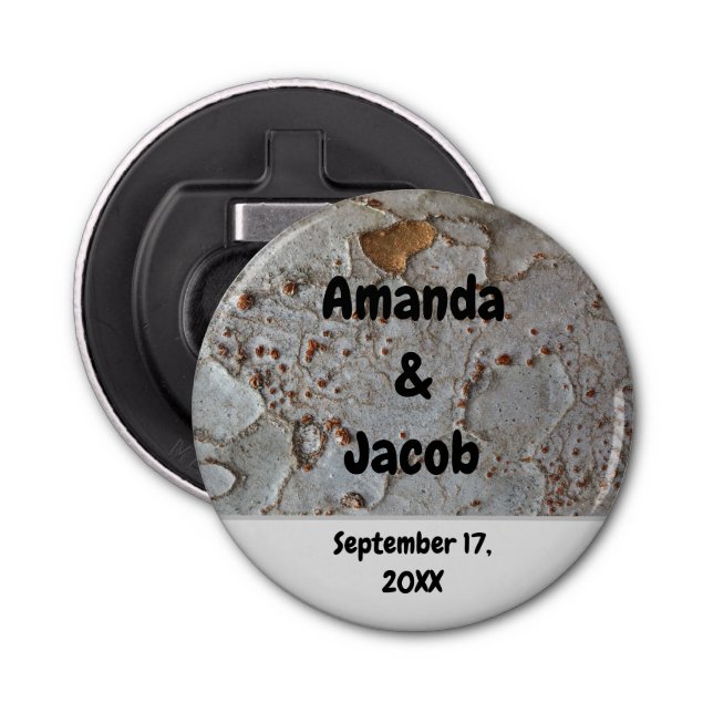 Abrebotellas Boda Rústico Foto Resumen Favor Único (Anverso)