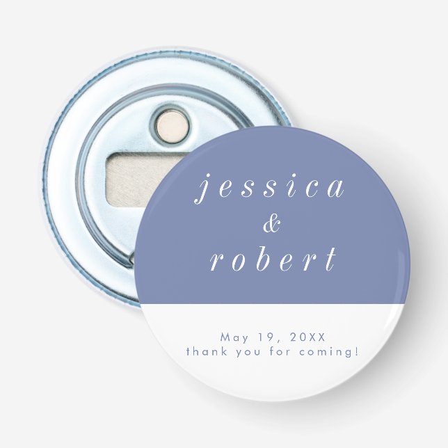 Abrebotellas Boda simple de Airy Pastel Minimalista (Anverso)