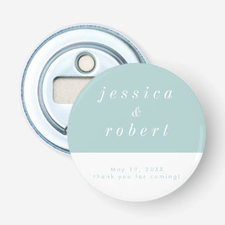 Abrebotellas Boda simple de Airy Pastel Minimalista