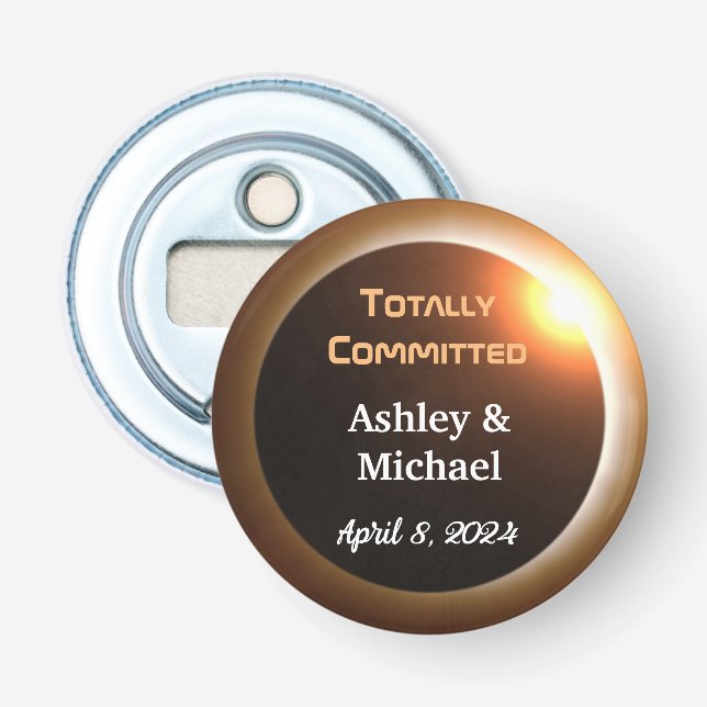 Abrebotellas Boda temática del eclipse totalmente comprometida (Anverso)