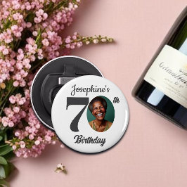 Abrebotellas Bold 70th Birthday Party Photo Favor