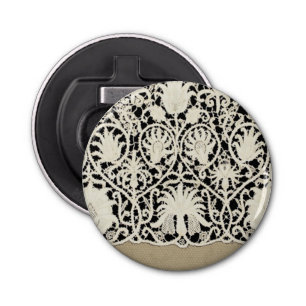 Abrebotellas Bonito clásico blanco de línea de encaje antiguo b