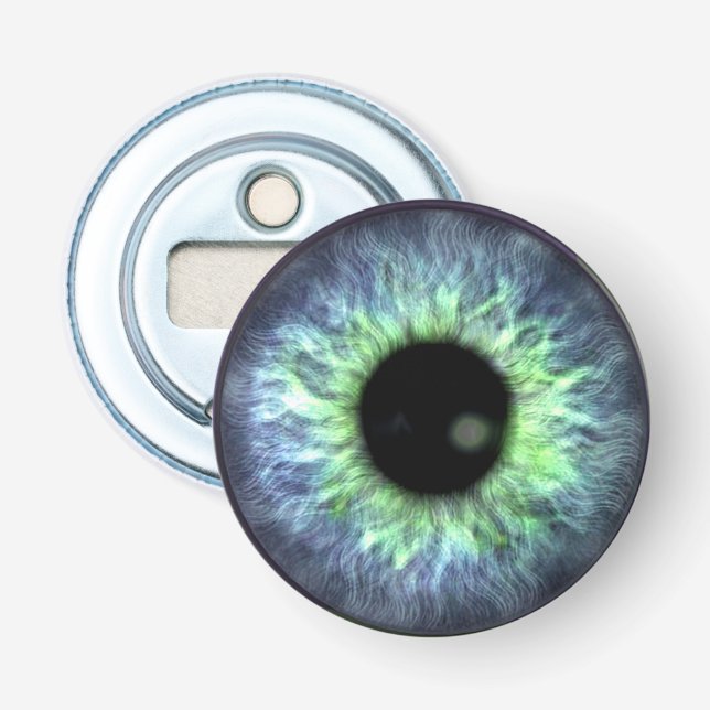 Abrebotellas Bonito de regalo verde azul Eyeball (Anverso)