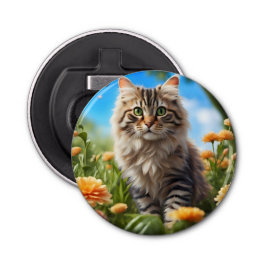 Abrebotellas Bonito jardín de gatos