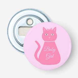 Abrebotellas Bonito Niña Rosa Personalizado Gato