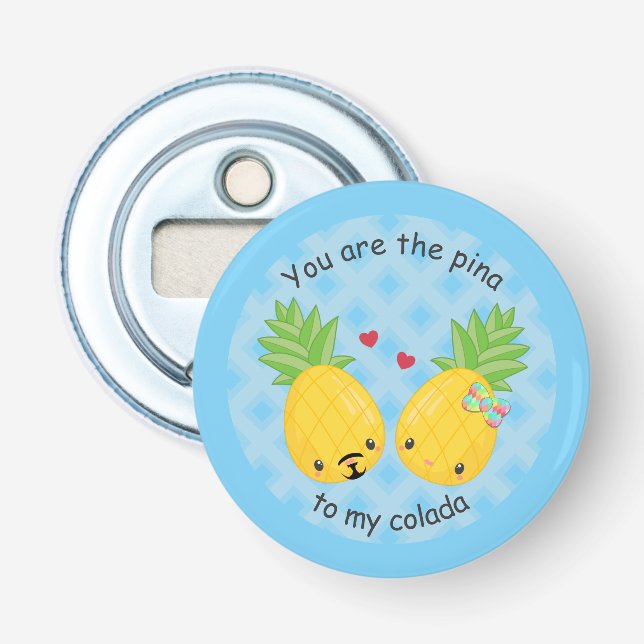 Abrebotellas Bonito piña tropical Pina colada romántica (Anverso)