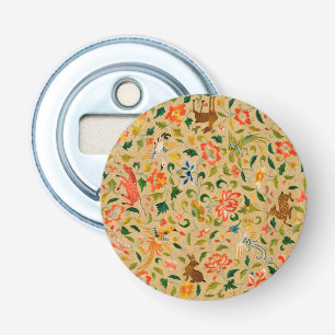 Abrebotellas Bordado de Animales con Crewel Vintage: Tapiz Anti