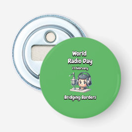 Abrebotellas Bordes de puente. Día Mundial de la Radio.