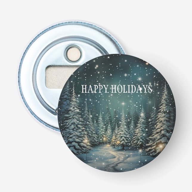 Abrebotellas Bosque de invierno (Anverso)