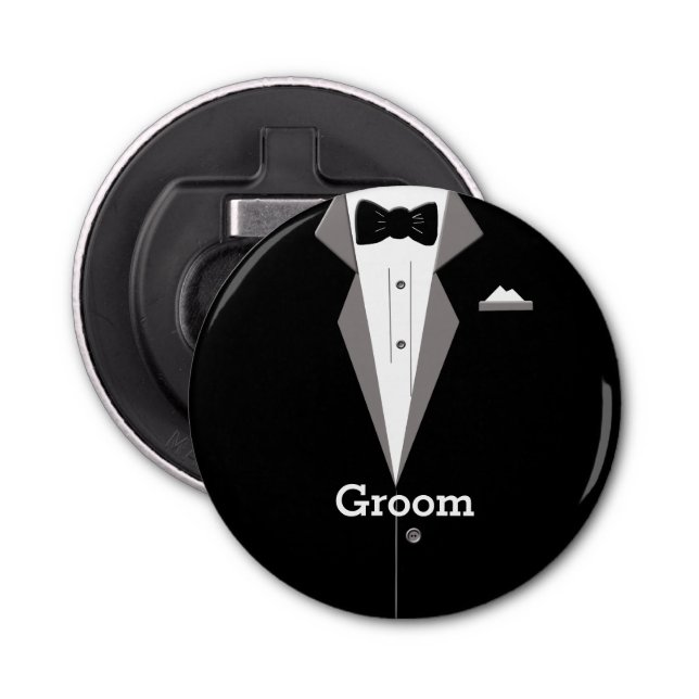 Abrebotellas Botella de arte Groom Tuxedo (Anverso)
