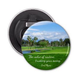 Abrebotellas Botella de golf abierta