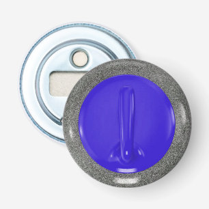 Abrebotellas Botella de piedra curvada abierta azul y gris