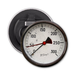 Abrebotellas ¡Botella del cumpleaños del manómetro viejo de