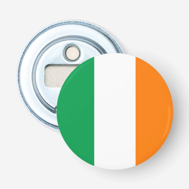 Abrebotellas Botón Bandera de Irlanda (Anverso)