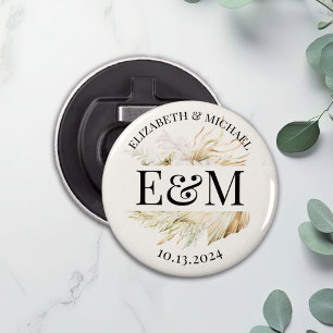 Abrebotellas Botón de Favor de Boho Tropical Personalizado