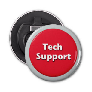 Abrebotellas Botón de pánico rojo de soporte técnico