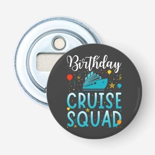 Abrebotellas botón de vacaciones de crucero de Cumpleaños