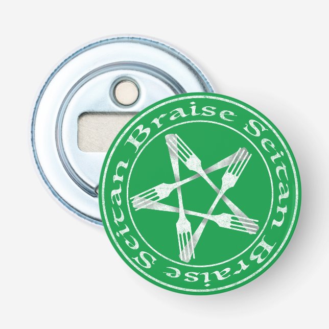 Abrebotellas Braise Seitan Vegan Pentagram (versión ligera) (Anverso)
