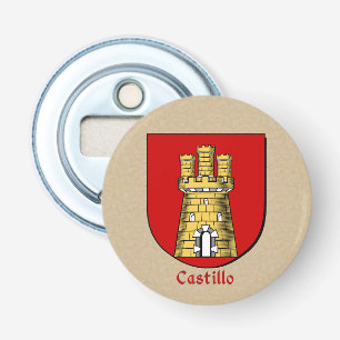 Abrebotellas Brazos heráldicos del Castillo sobre el pergamino
