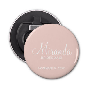 Abrebotellas Bridesmaid personalizada de escritura moderna